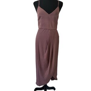 Lulus Reinette NWT New Mauve Purple Midi Dress size Medium